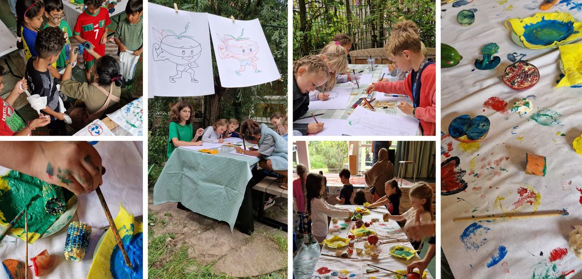 galerij van kinderen in een Groentjes Koken Groente