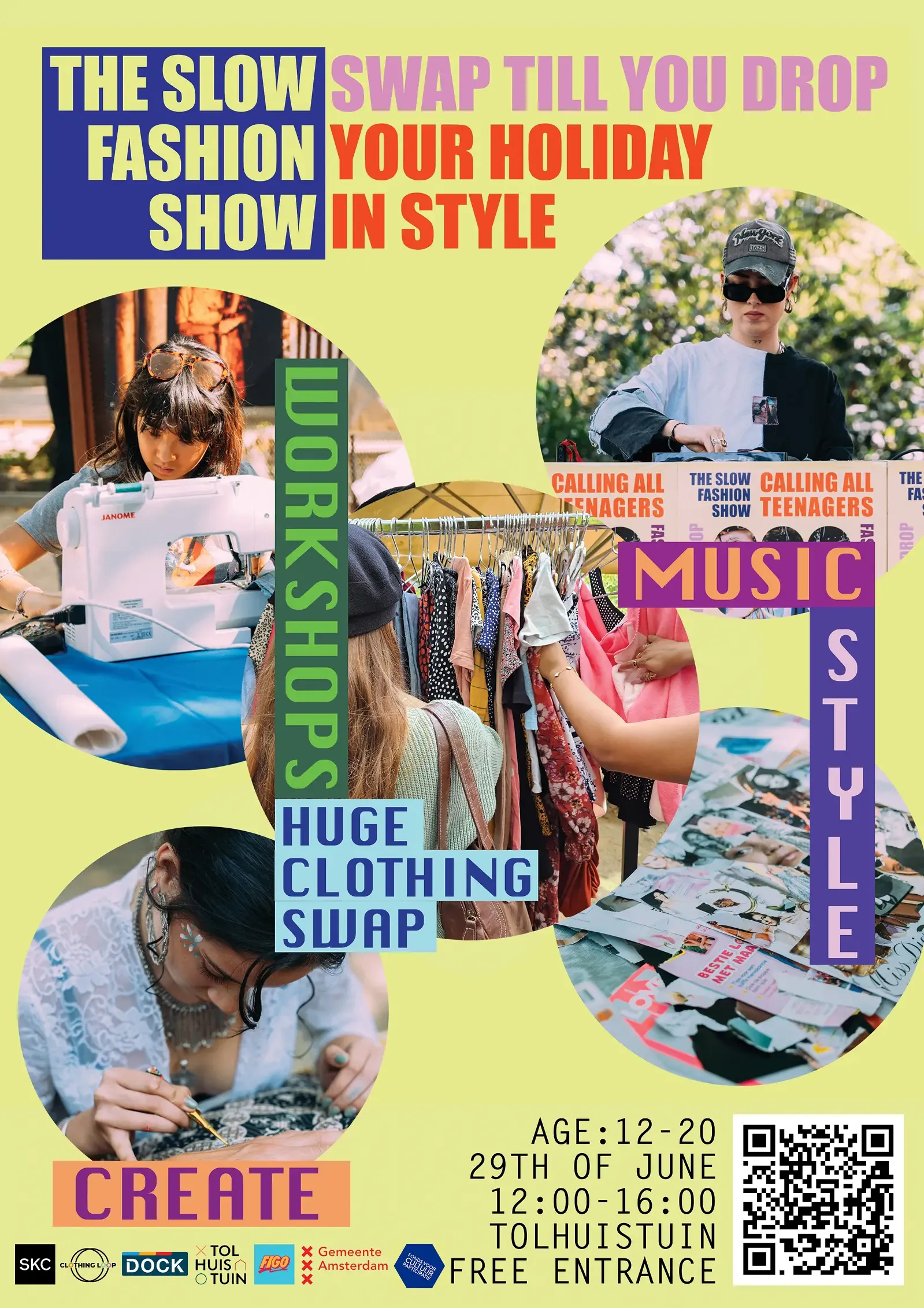 Poster van de Slow Fashion Show in de Tolhuistuin